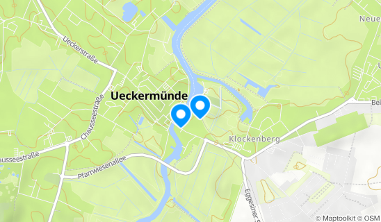Kartenausschnitt Ueckermünde Stadthafen